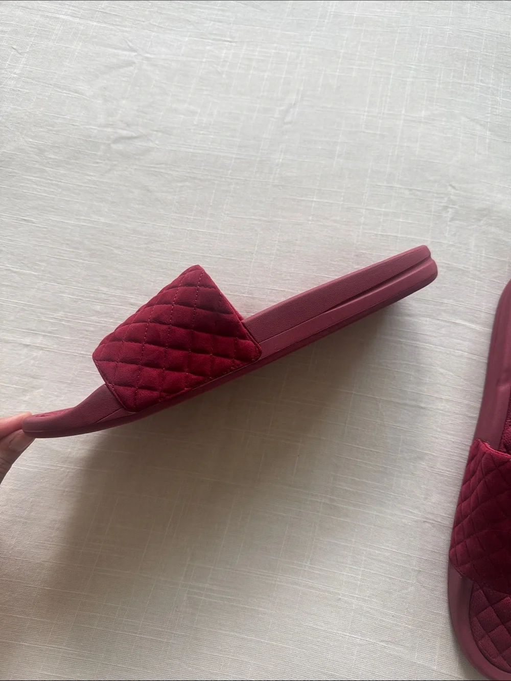 Men’s APL Quilted Burgundy Lusso Slide Sandal